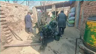 Amazing Starting Diesel Oil Engine - How to get Start Oil diesel engine - Desi Diesel Engine