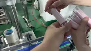 sun screen stick wrap labeling machine , round bottles wrap labeling machine for sunscreen stick .