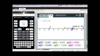 Particle Motion Along a Coordinate Line on the TI-Nspire CX Graphing Calculator