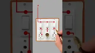 3 switch 2 socket 1 light holder switch board connection video #youtube #vairal #engineering