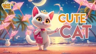 Cute Cat with Umbrella | Rainy Day Cartoon for Kids | Chutti Times