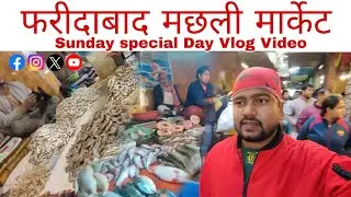 फरीदाबाद की फेमस फिश मार्केट (Sunday Special day Vlog Video) Vishnucool vlog video 