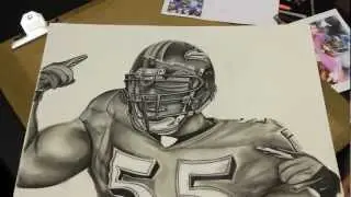 Shawn Forton - Terrell Suggs Time Lapse Drawing