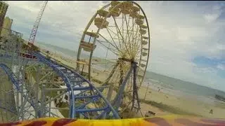 Sand Blaster Roller Coaster POV Daytona Beach Boardwalk Joyland Amusements Florida