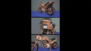 Model Bike! Tom Cruise's Kawasaki Ninja GPZ 900 R from Top Gun #bike #AwesomeWoodcraft #wood