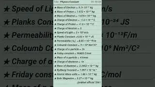Physics constant#physics #shortsvideo2023