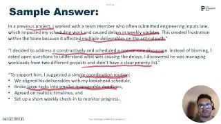 How to Handle a Challenging Team Member — Perfect Interview Sample Answer
