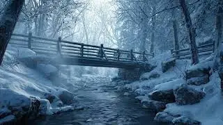 Enchanted Snowy Bridge 🎄 Relaxing Medieval Music for Holiday Calm (1 Hour)