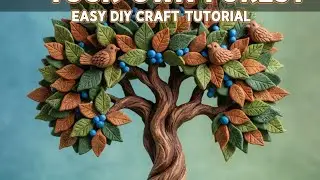 Clay tree art and craft clay scenery for home decor #artandcraft #clayart 