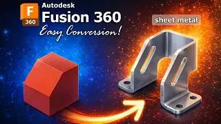 Fusion 360 Sheet Metal Tutorial | Convert Solid Body to Sheet Metal Easily!