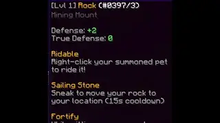 Mining Until Legendary Rock Pet In Hypixel Skyblock