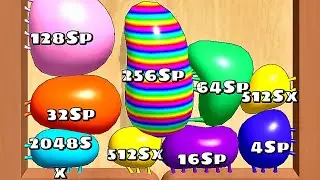 Blob Merge 3D - 2048 Jelly Number Up Satisfying ASMR Gameplay | ( Cube Arena 2048 )