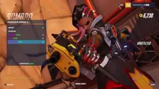 Overwatch: Sombra Incendio Skin All Emotes, Poses, Intros & Weapons + First Person (Rare)
