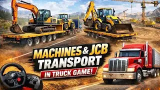 Truck & JCB Loading to Transport | Heavy Machine Action Gameplay