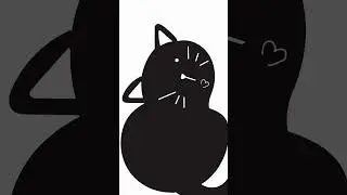 Gimme more!💋#animation #cat #black #2d #shorts #calm #relaxing #asmr #cute #animals