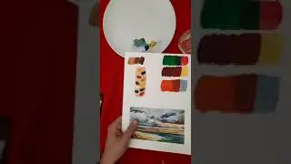 Comment réaliser un paysage à l'acrylique. Arbres en automne - Dominique Pascaud