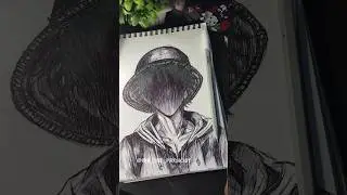 Monkey D Luffy Pen Sketch|One Piece|Crazy Anime Pen Drawing|Use this trick #luffy #pencilsketch #art