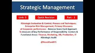 Strategic Management Unit 5 Full Explanation | M.Com / MBA / B.Com | Hindi  @Naazkhan-b7l 