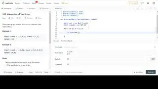 LeetCode 349. Intersection of Two Arrays JavaScript Solution