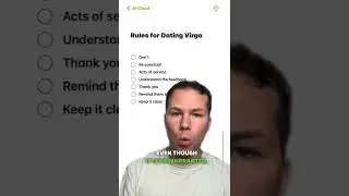 Rules for Dating a Virgo #shorts