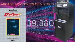 VECTREX MINE STORM 39,380 ON ARCADE JASON'S COLOR VECTREX CABINET