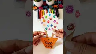 Easy kids birthday craft😵#shorts#trending#artsandcrafts#ytshorts#amyra#youtubeshorts #crafting#diy