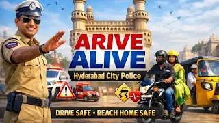 ARIVE  ALIVE hyderabad city police PROGRAM AT CHARMINAR 24-01-2025