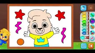 Lucas & Ruby Paint || Coloring Game Page || क से कबूतर अ से अनार abcd phonics song kids अआइई