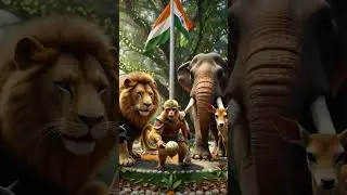 The courage of the brave monkey 🐒 on Republic day