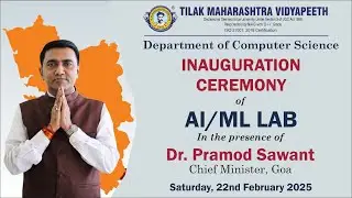 TMV's AI / ML Lab opening by Goa C. M. Dr. Pramod Sawant