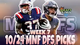 NFL WEEK 7 MNF DraftKings DFS Picks, FanDuel Picks- 10/24/2022 (CHI V NE)