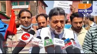 Jammu and Kashmir Road Transport Workers union  holds  peaceful protest demonstration