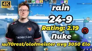 rain (24-9) w/olofmeister/f0rest (nuke) | FACEIT avg 3050 Elo | Dec 16, 2025 #cs2 #rain