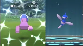 WE CAUGHT SHINY PORYGON! POKEMON GO SHINY PORYGON EVOLVES INTO SHINY PORYGON-Z!