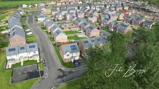 Circling Around New UK Housing Development 4K Drone Footage