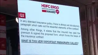 HDFC ERGO Insurance Awareness Awards Junior Quiz - Grand Finale Round 1 Question 2