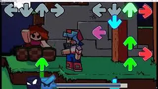 FNF vs Herobrine block myths V1 song danger clear