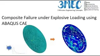 Composite Failure under Explosive / Blast Loading | High Strain Rate Loading - ABAQUS Tutorial