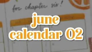 BULLET JOURNAL JUNE CALENDAR ORANGE THEME INSPIRATION 02