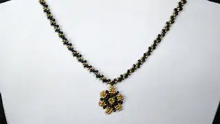 Mangalsutra making at home | DIY beaded jewelry chain making