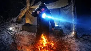 Survival Shelter| Below Zero Temps| Solo Winter Camping