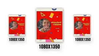 Kids Education Promo Instagram Post Intro Template - After Effects Intro Template Free Download