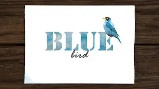 The Green Honeycreeper | Blue bird | Turquoise bird | Easy watercolor painting timelapse