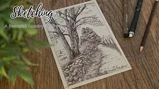 Pen & Ink Drawing #55 | Sketching a Peaceful Countryside Path