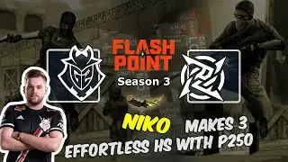 NiKo makes 3 effortless HS with P250, G2 vs NIP, Flashpoint 3