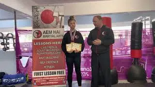 Ruby 3rd place at Tigertastic karate competition.