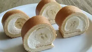 Banana Roll Cake | Swiss Roll Recipe