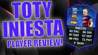 TEAM OF THE YEAR ANDRES INIESTA (95) PLAYER REVIEW! | FIFA 16 TOTY PLAYER REVIEW