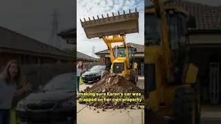 Revenge of the Homeowner: HOA Karen Gets Her Car Trapped By a Digger!