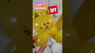 Balloon Animal Cat DIY #balloonanimals #cat #craft